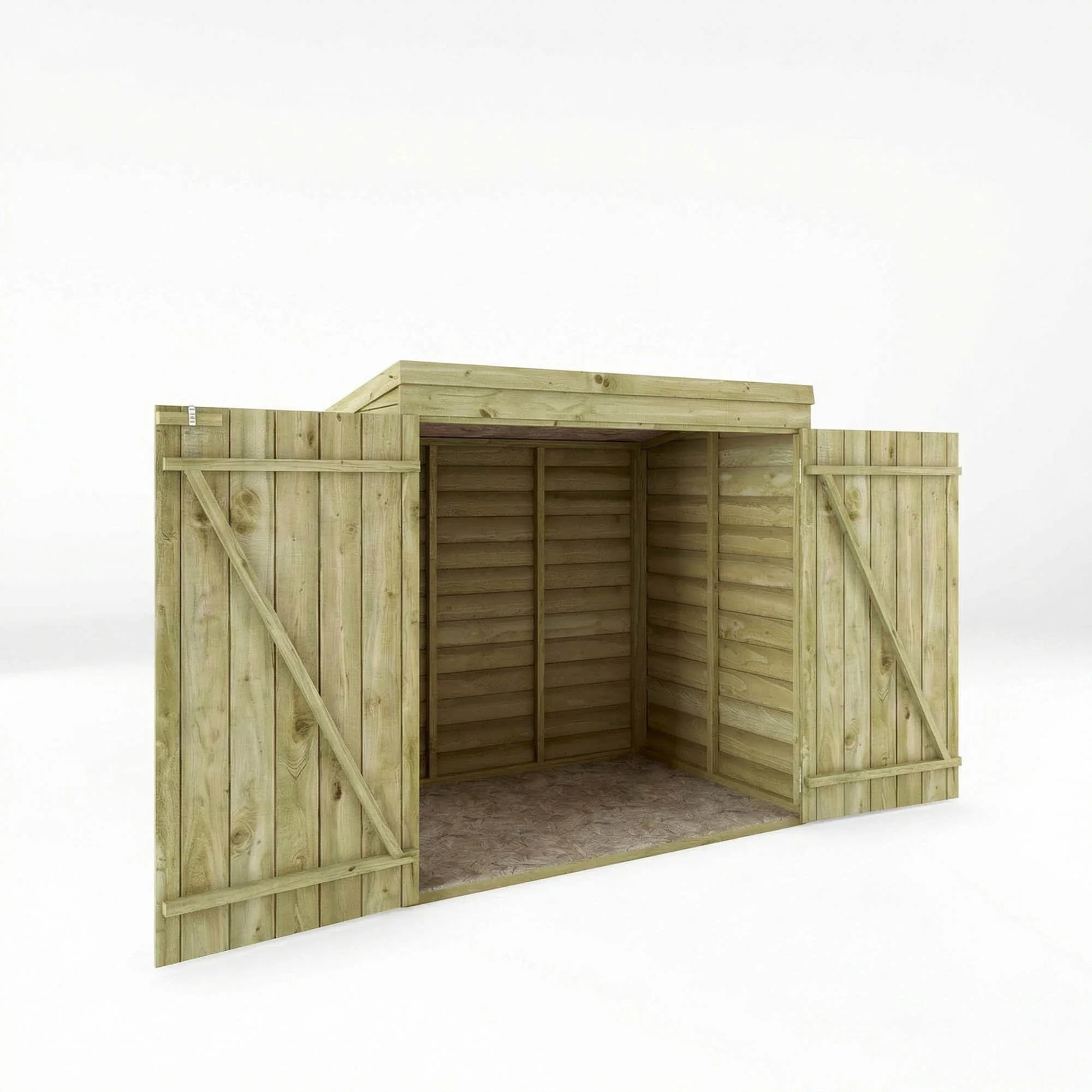 5 x 3 Overlap Double Door Wooden Garden Mower Store - Image 3