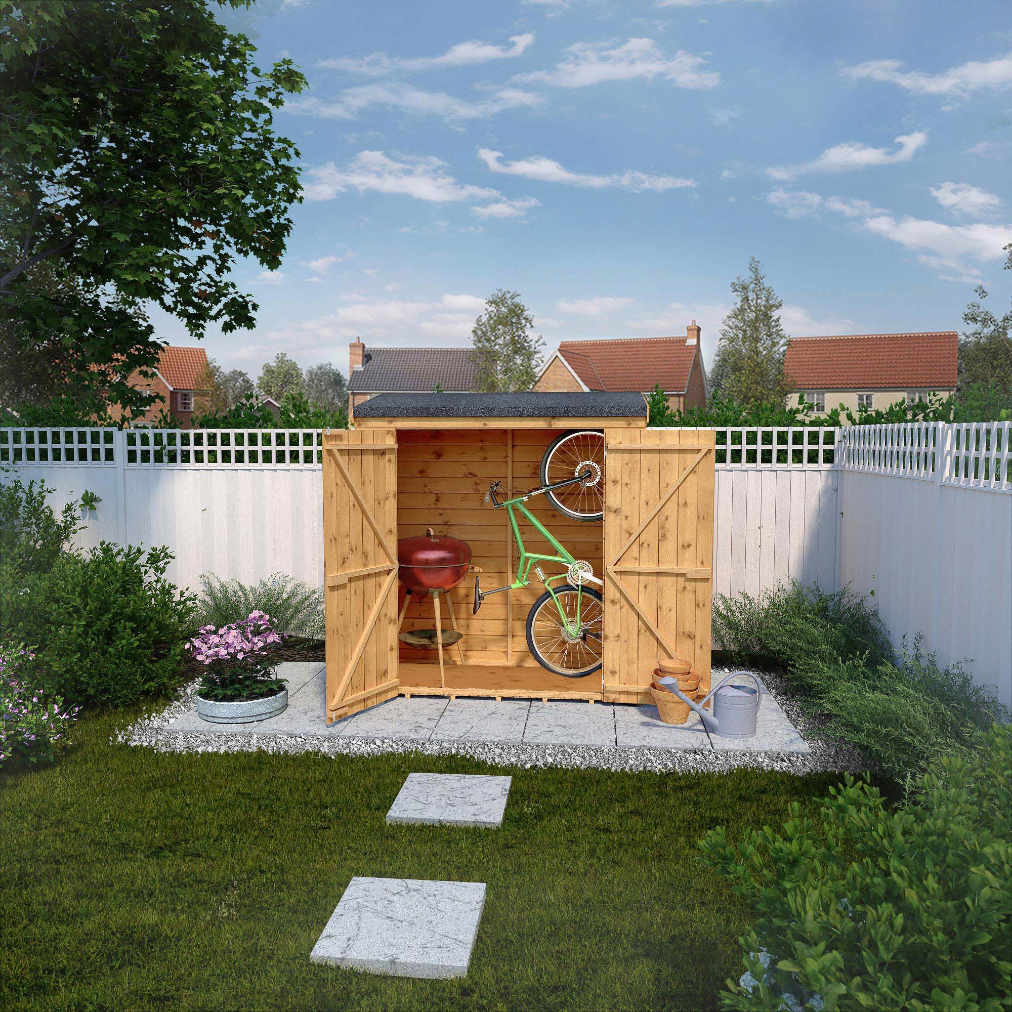 6 x 2'6 Tongue & Groove Pent Storage Shed - Image 3