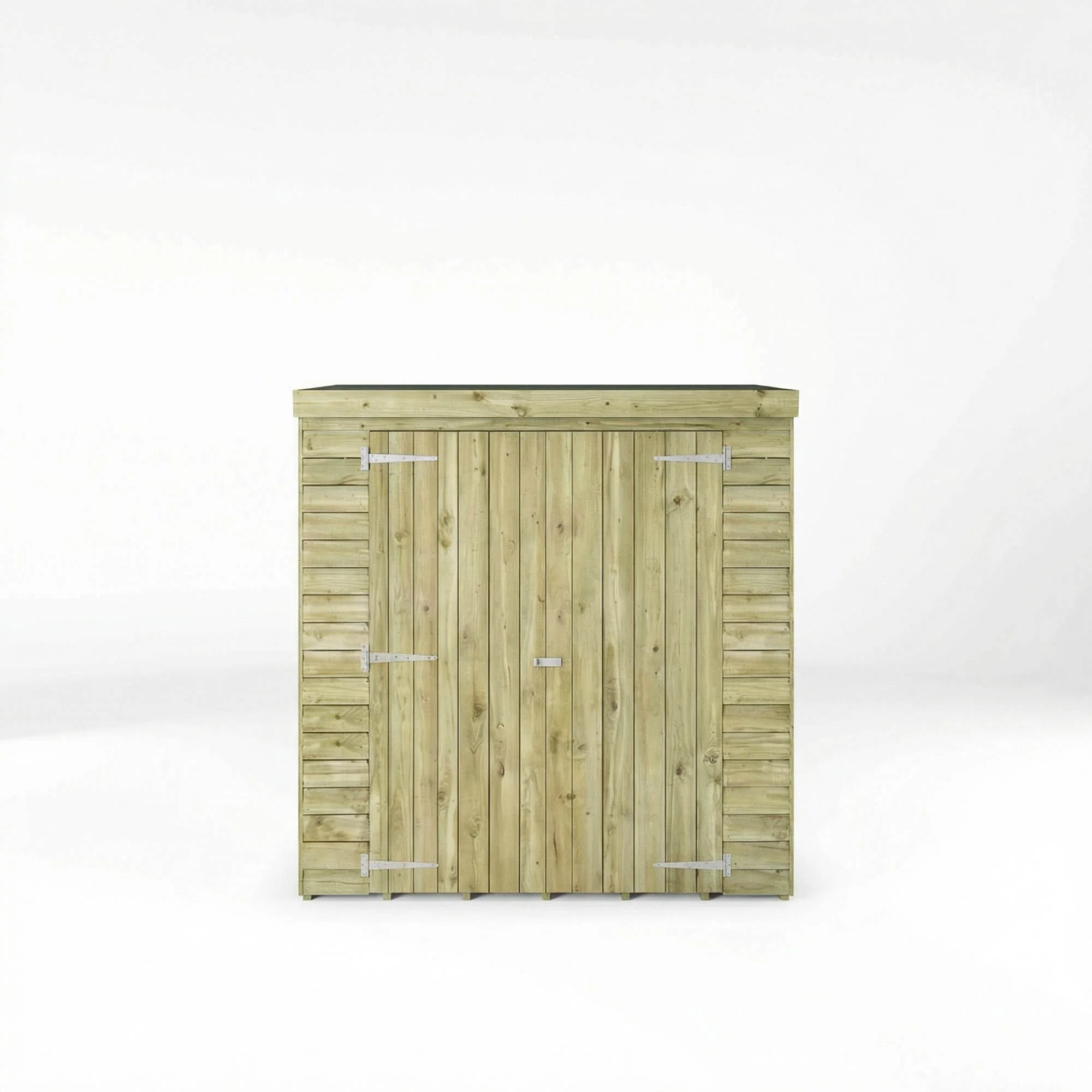 6 x 2'6 Value Overlap Double Door Pent Storage Shed - Image 6