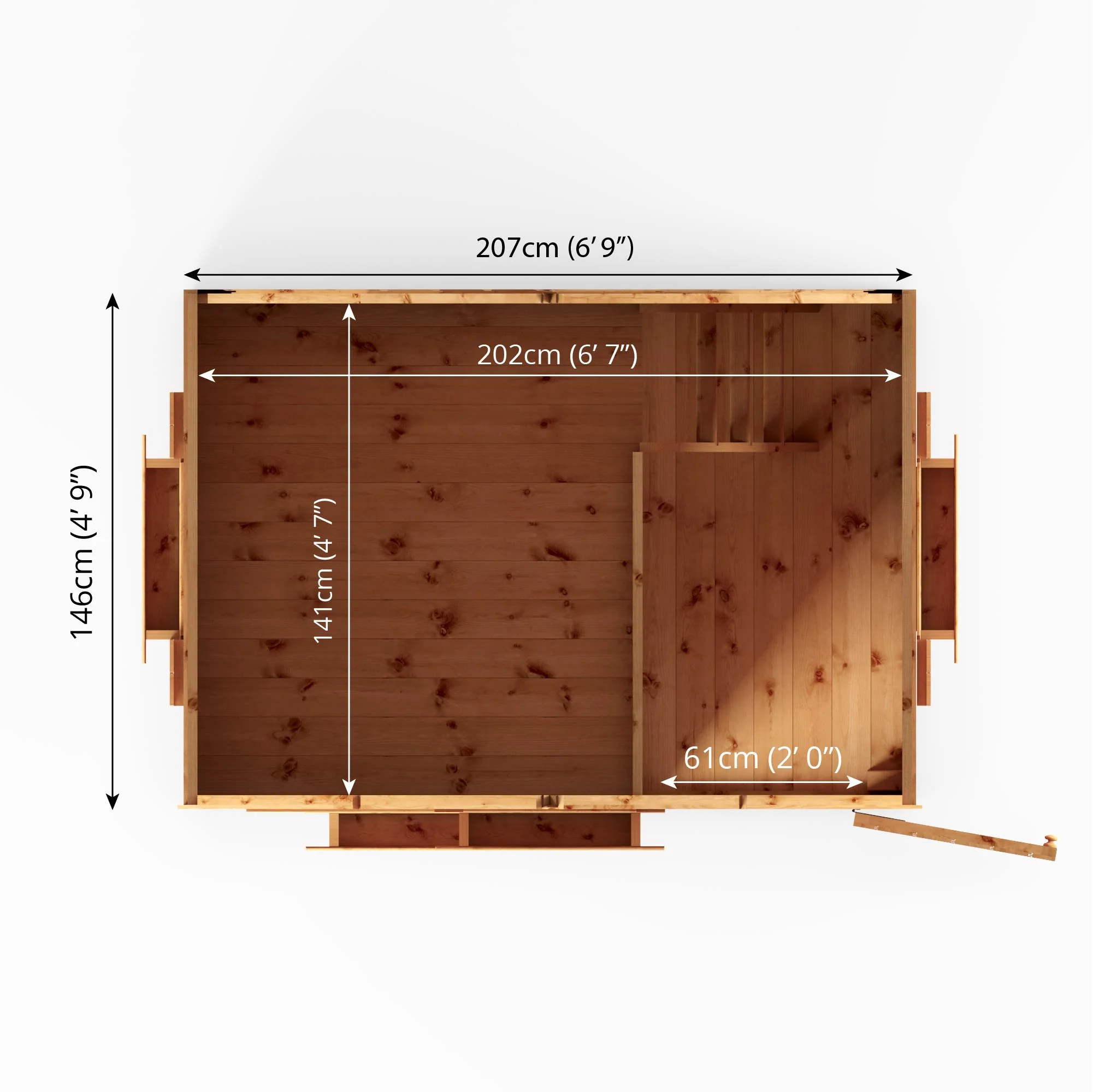 7 x 5 Double Storey Swiss Cottage Playhouse - Image 11