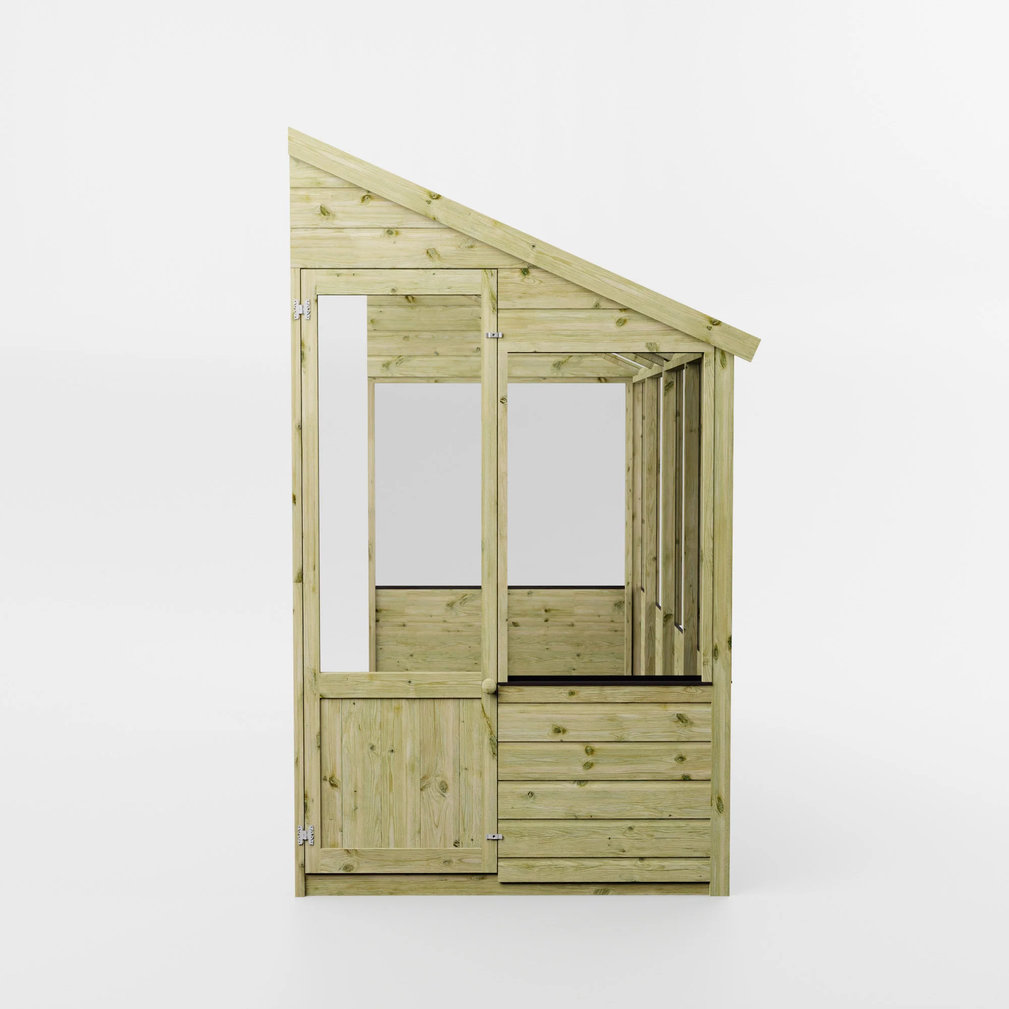 8 x 4 Evesham Lean-to Pent Wooden Greenhouse - Image 4
