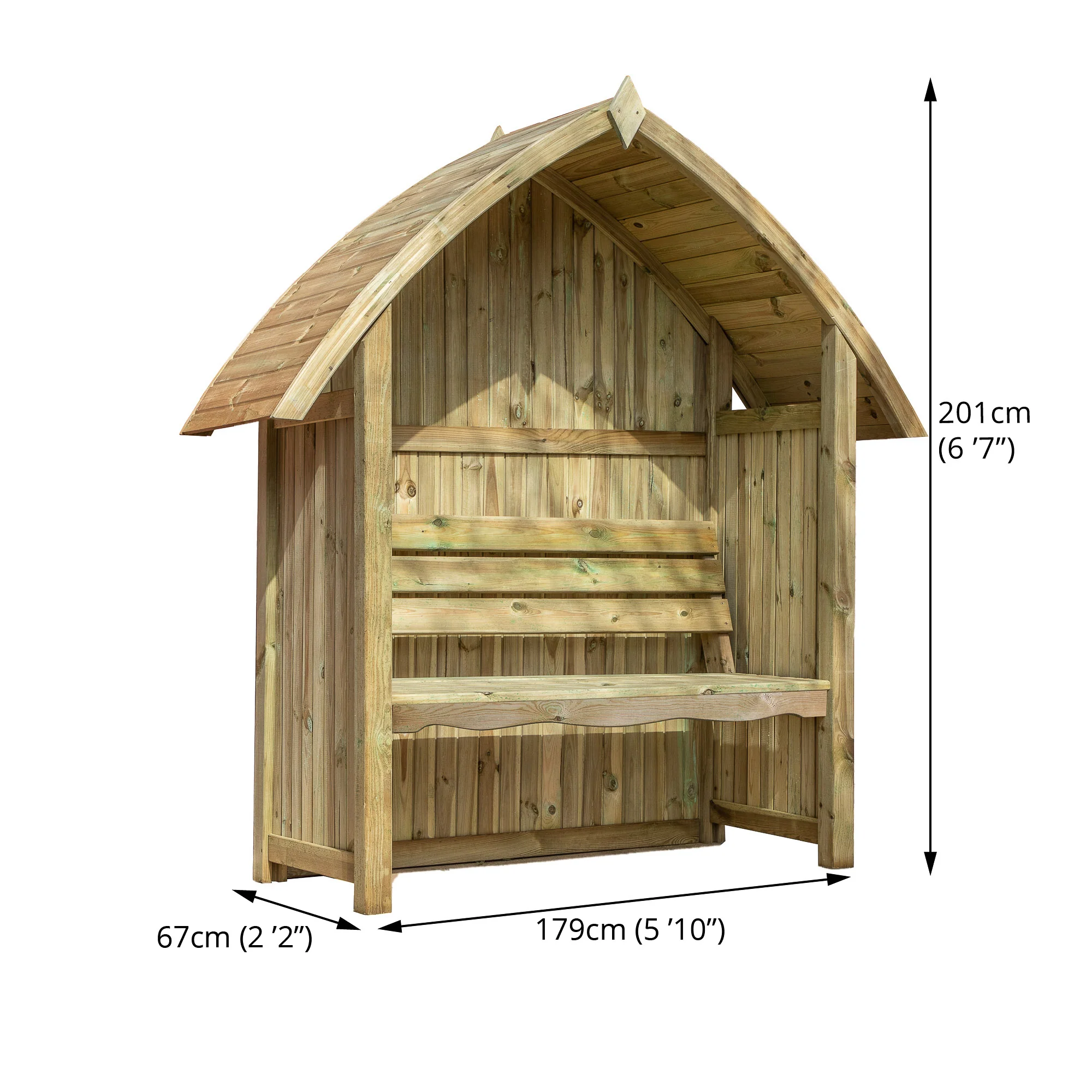 Arch Top Arbour Seat - Image 5