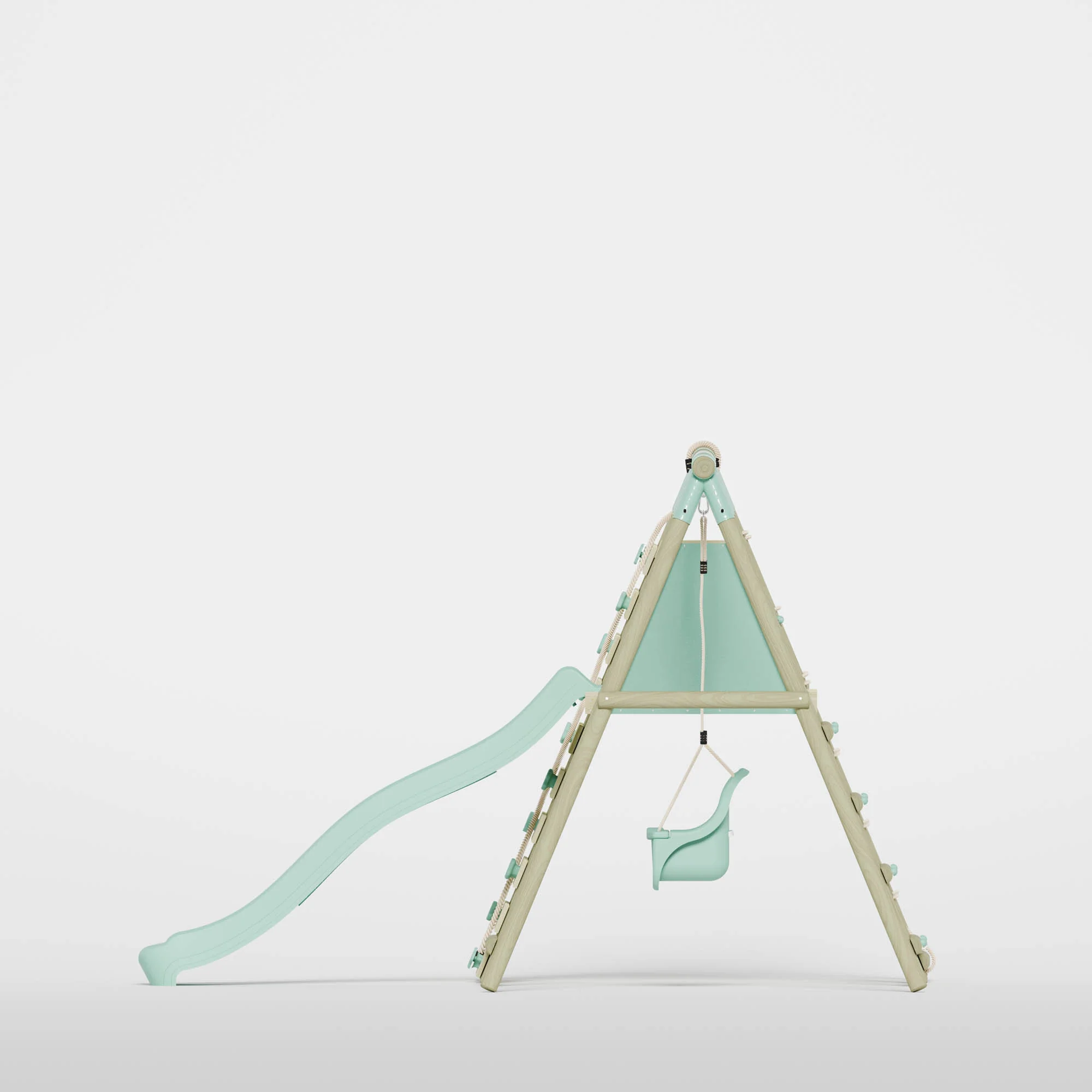 Single Baby Seat Swing with Climbing Wall & Slide - Image 7