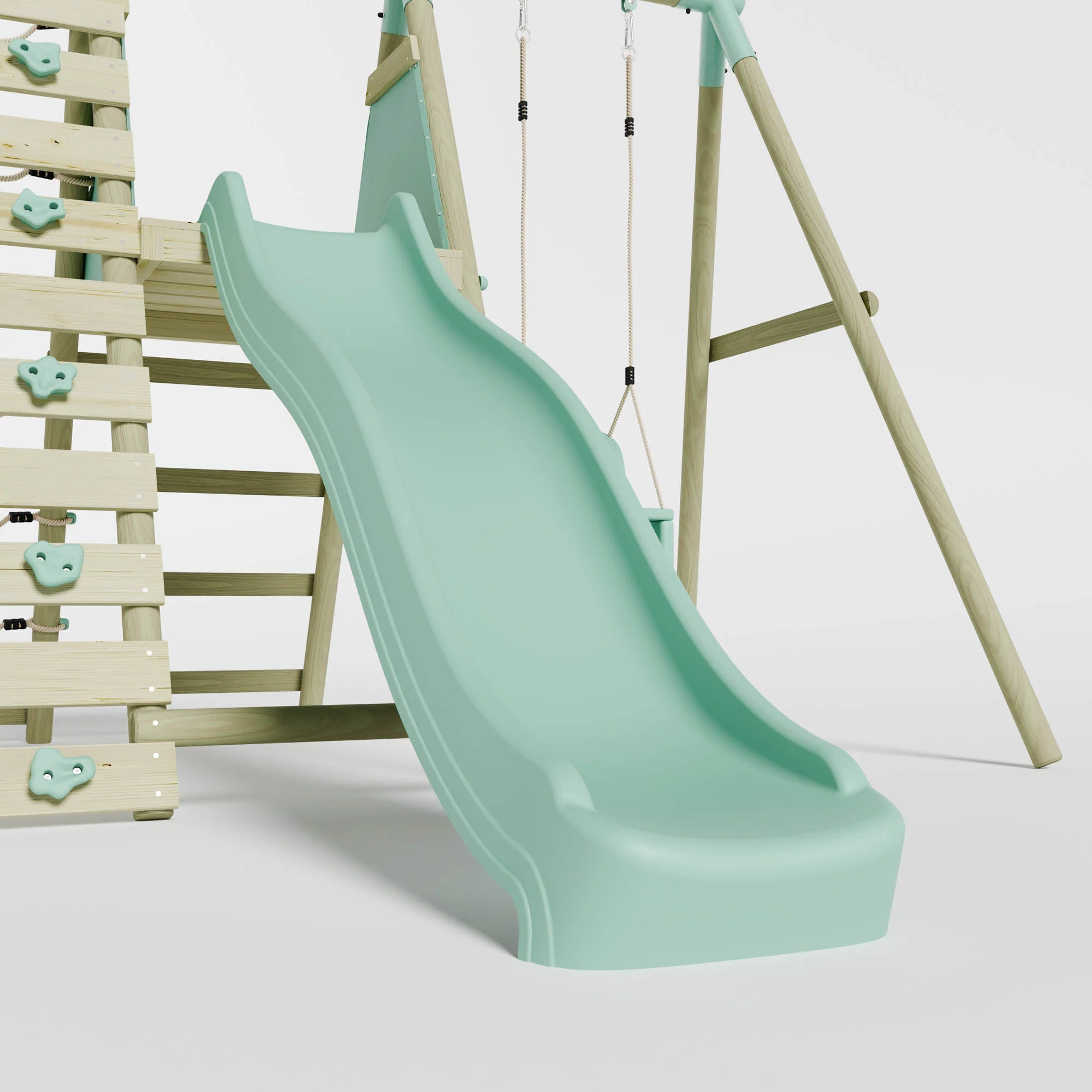 Single Baby Seat Swing with Climbing Wall & Slide - Image 8