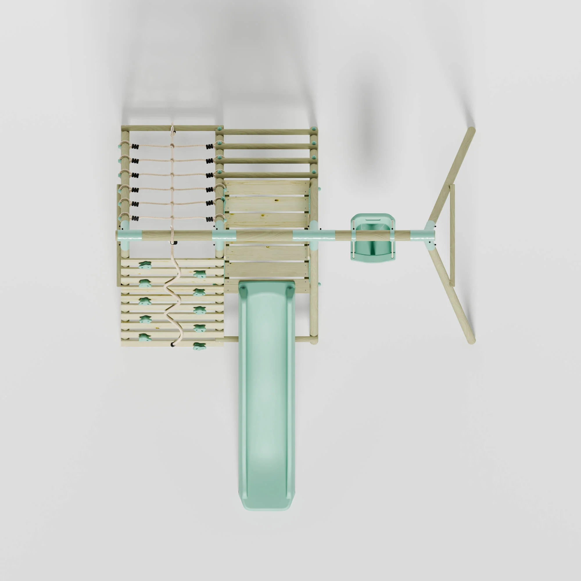 Single Baby Seat Swing with Climbing Wall & Slide - Image 9