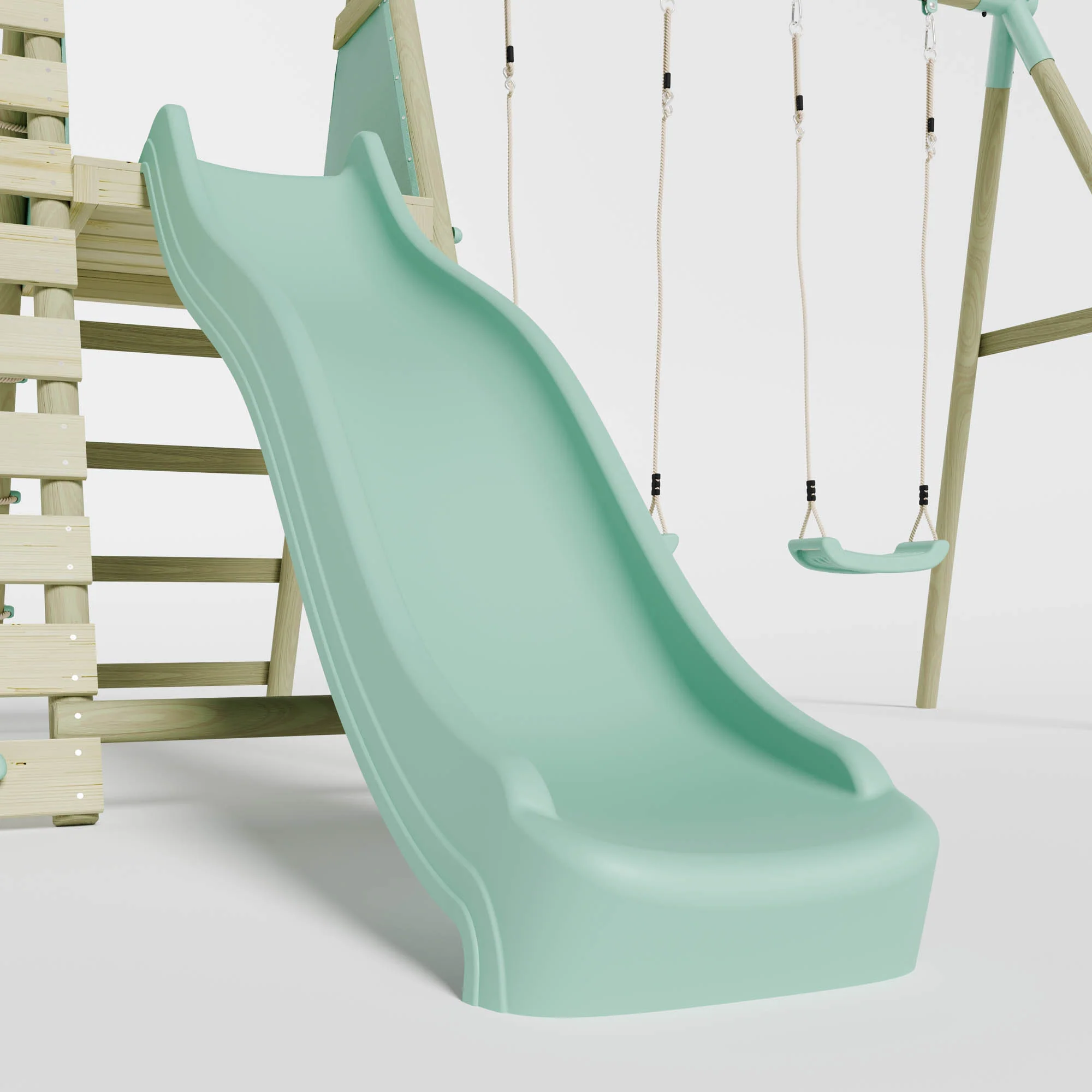 Double Swing with Climbing Wall & Slide - Image 8