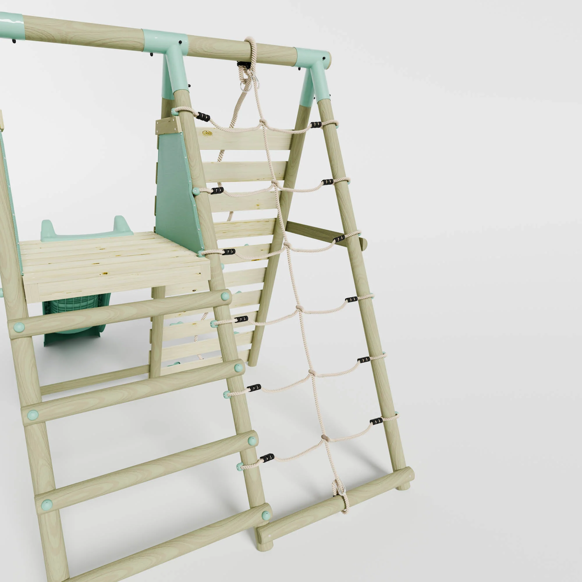 Double Swing with Baby Seat, Slide & Climbing Wall - Image 7
