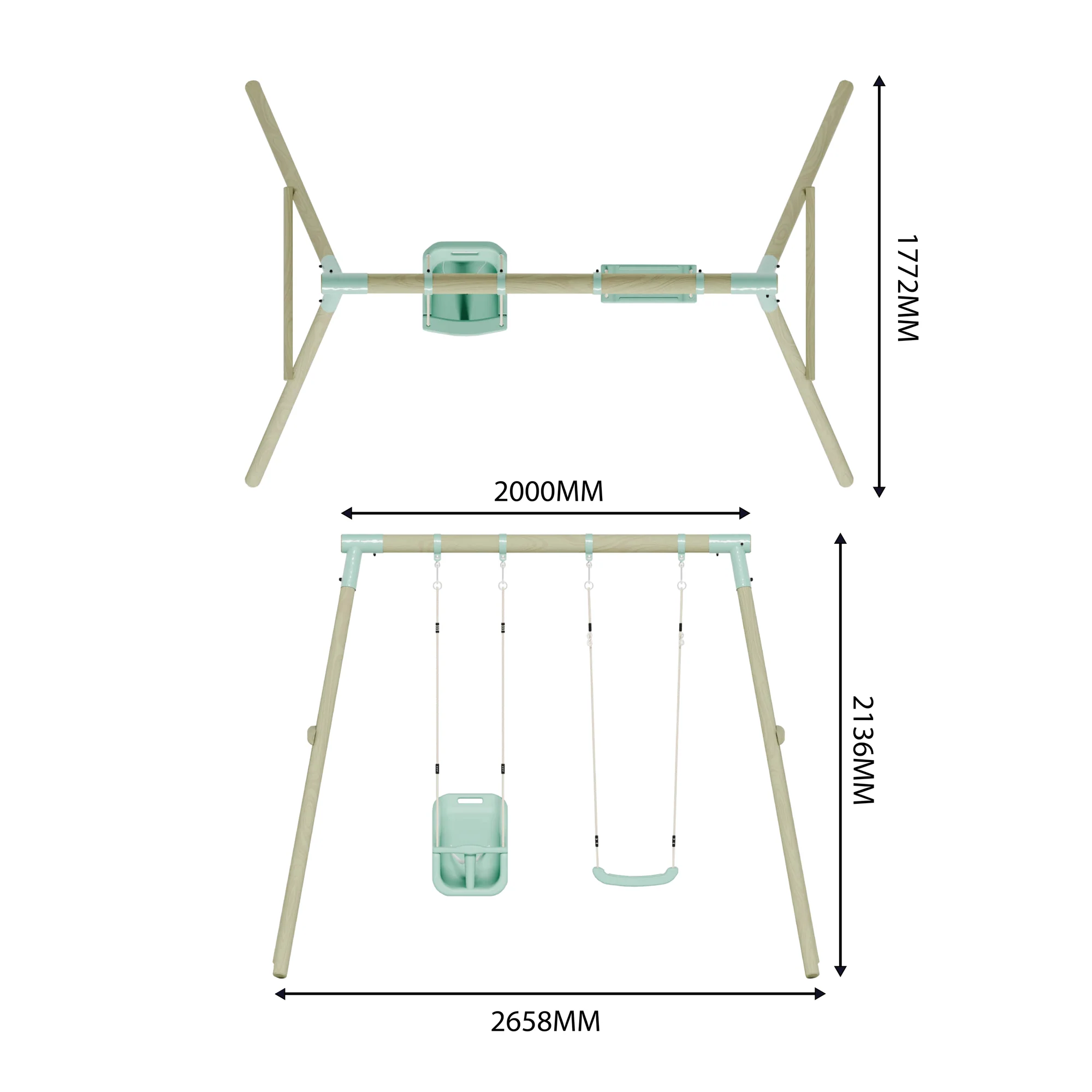 Double Swing with Single Baby Seat - Image 7