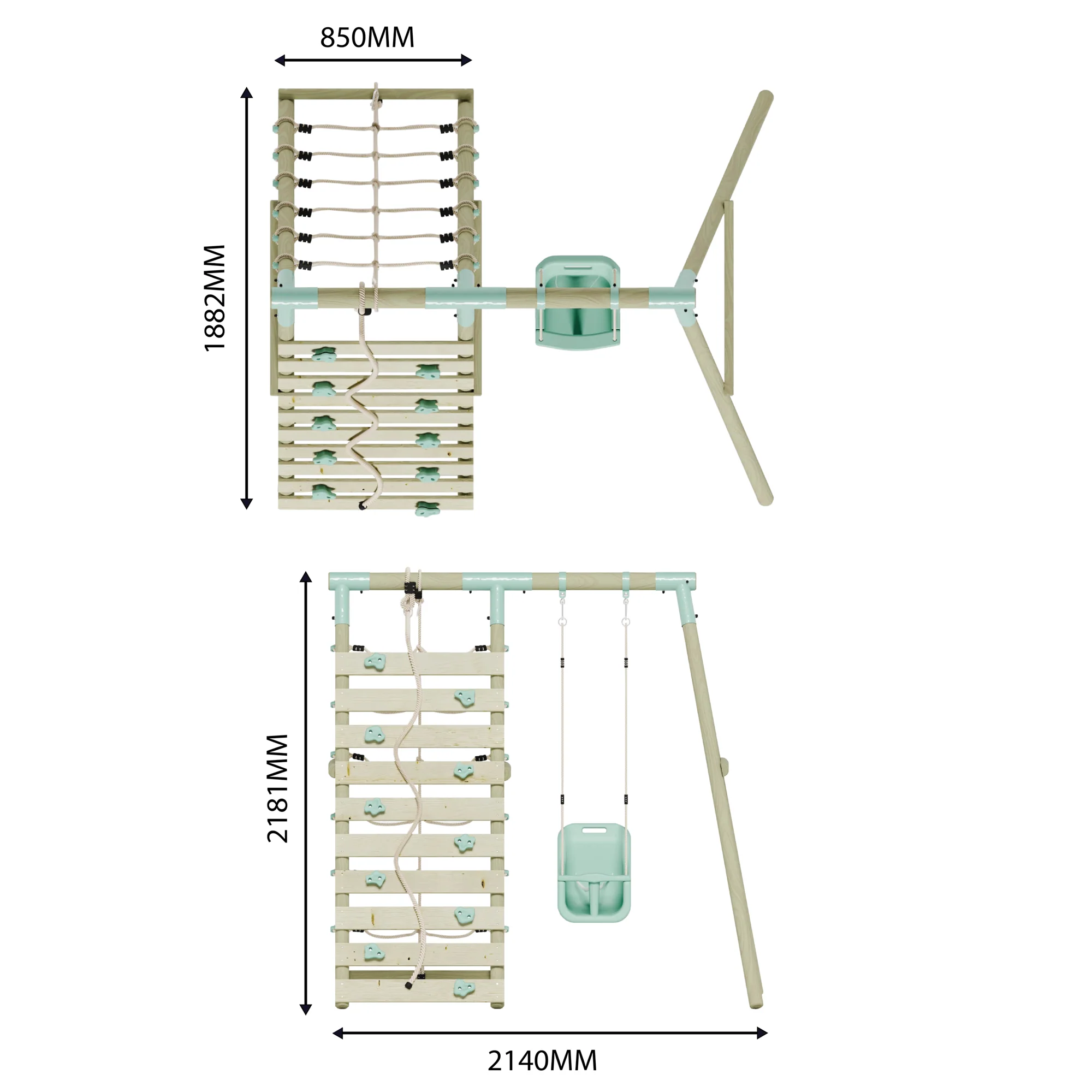 Single Baby Seat Swing with Climbing Wall - Image 9