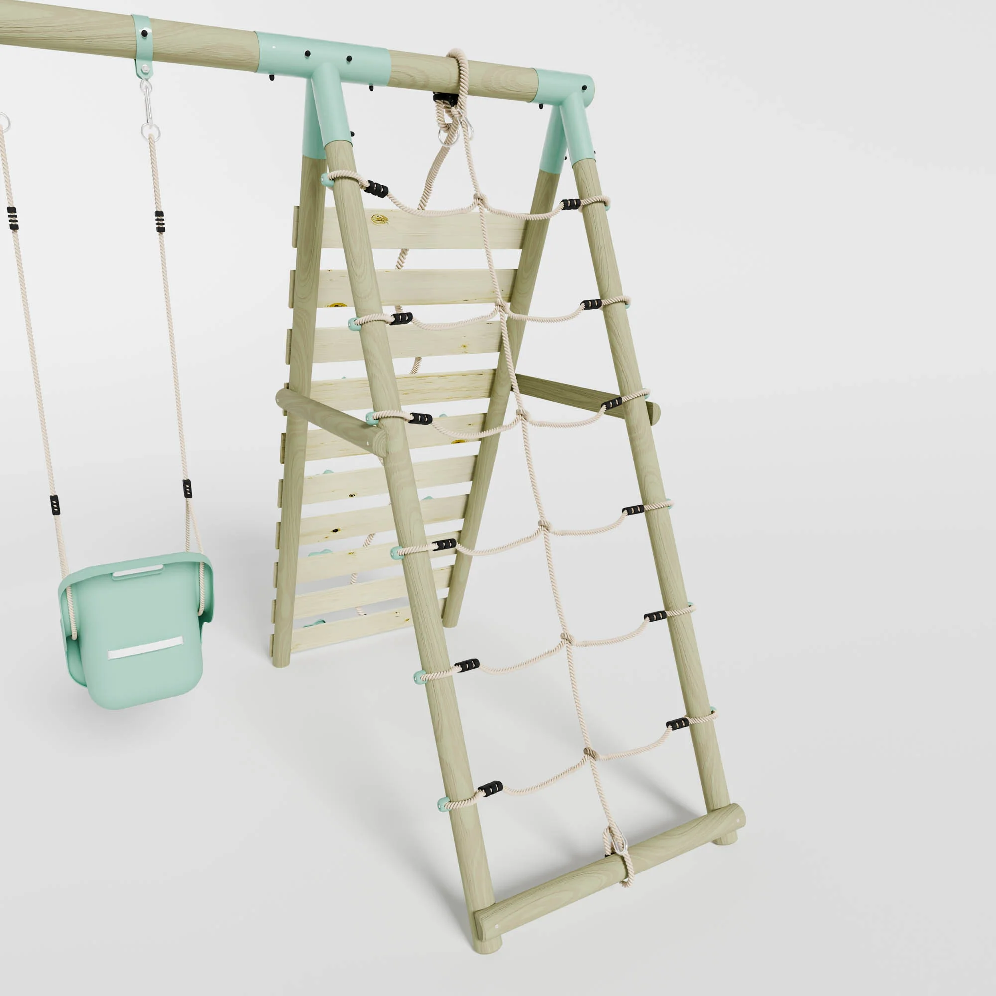 Double Swing with Baby Seat & Climbing Wall - Image 6
