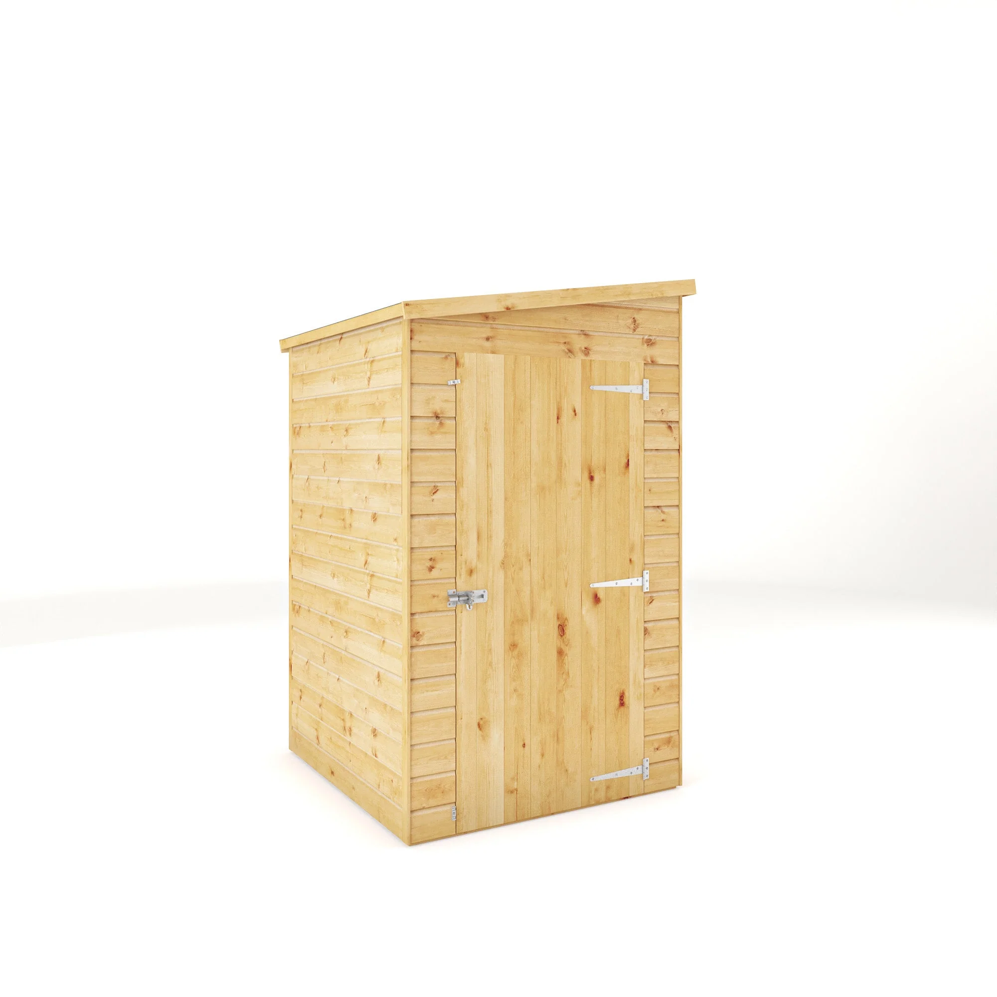 Modular Shiplap Pent Single Door Wooden Shed - Image 5