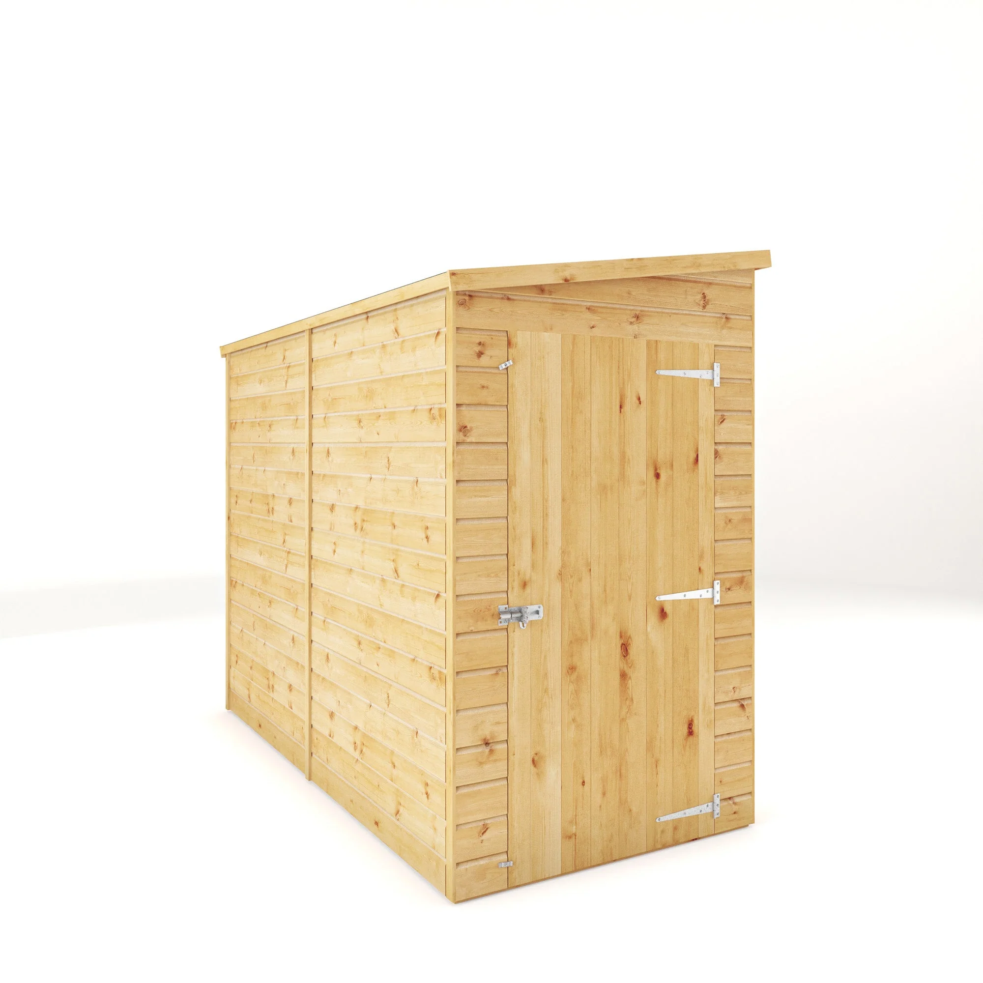 Modular Shiplap Pent Single Door Wooden Shed - Image 6