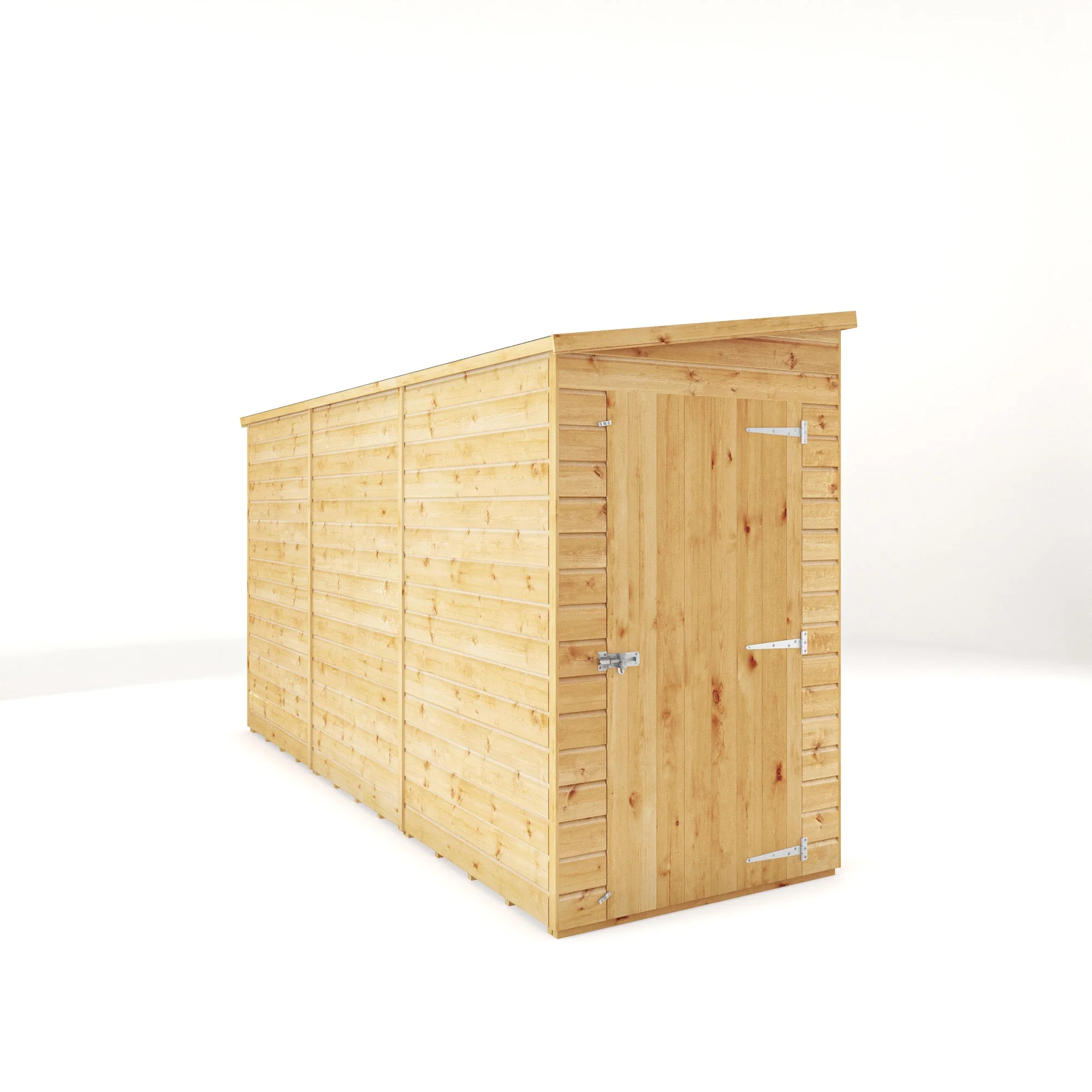 Modular Shiplap Pent Single Door Wooden Shed - Image 7
