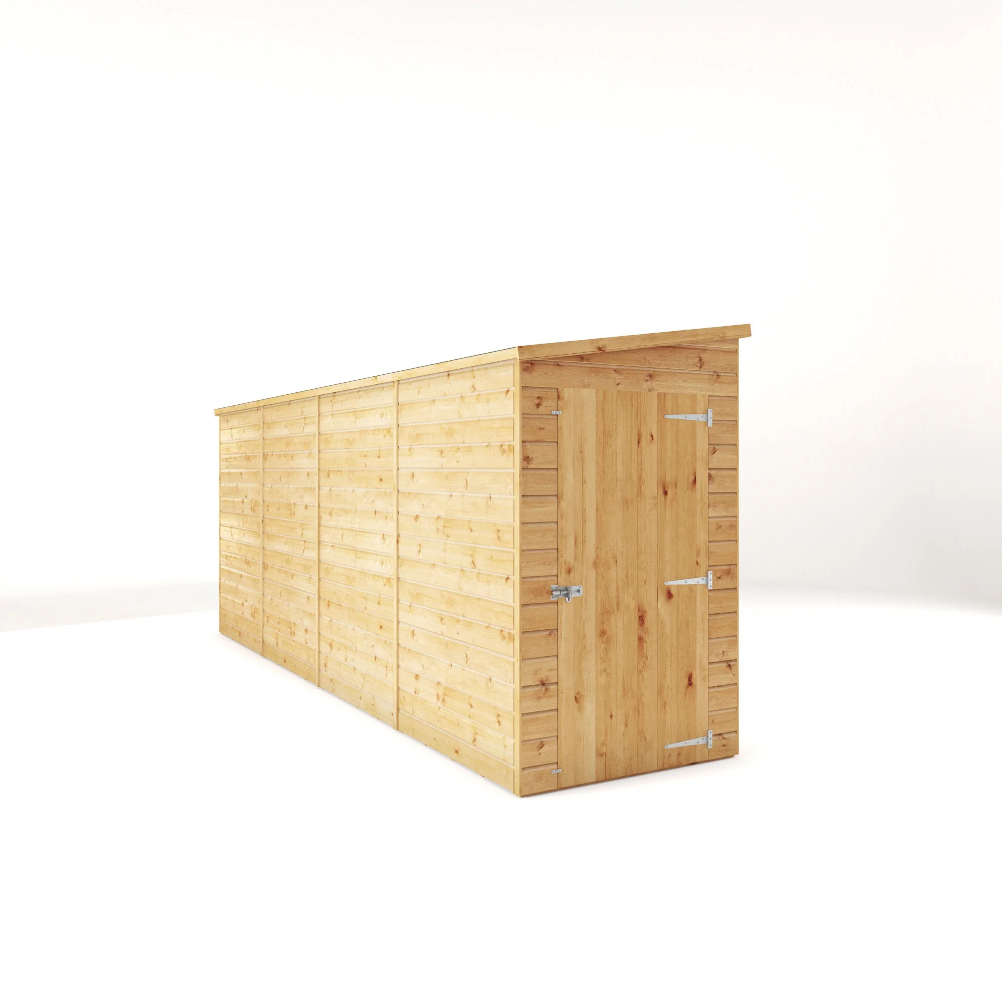 Modular Shiplap Pent Single Door Wooden Shed - Image 8