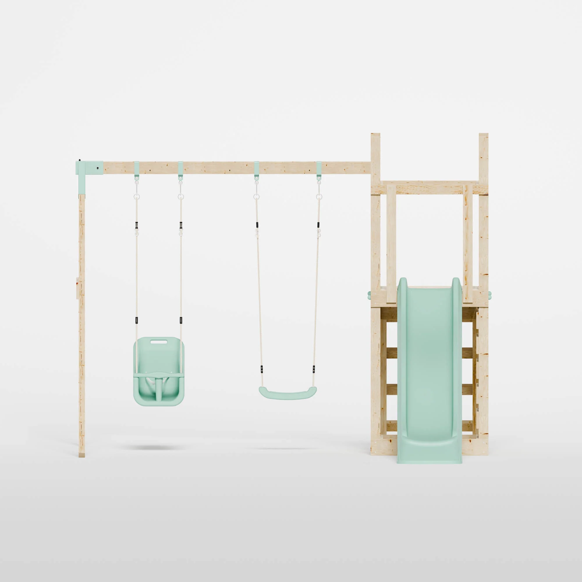 Climbing Frame with Slide, Swing & Baby Swing - Image 3