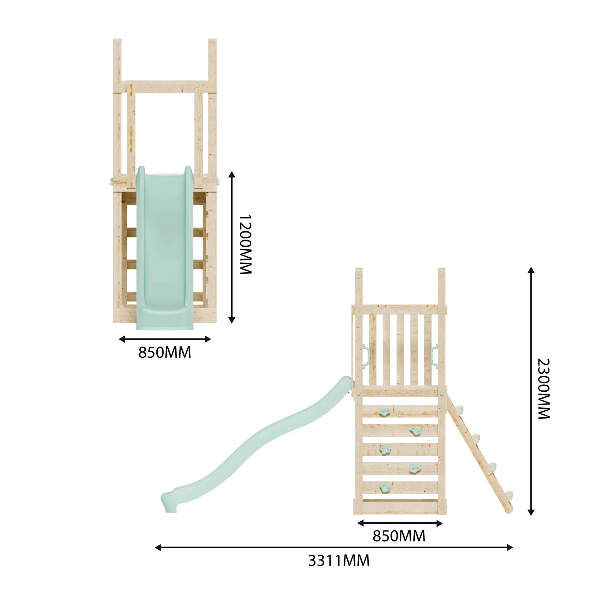 Climbing Frame with Slide - Image 9