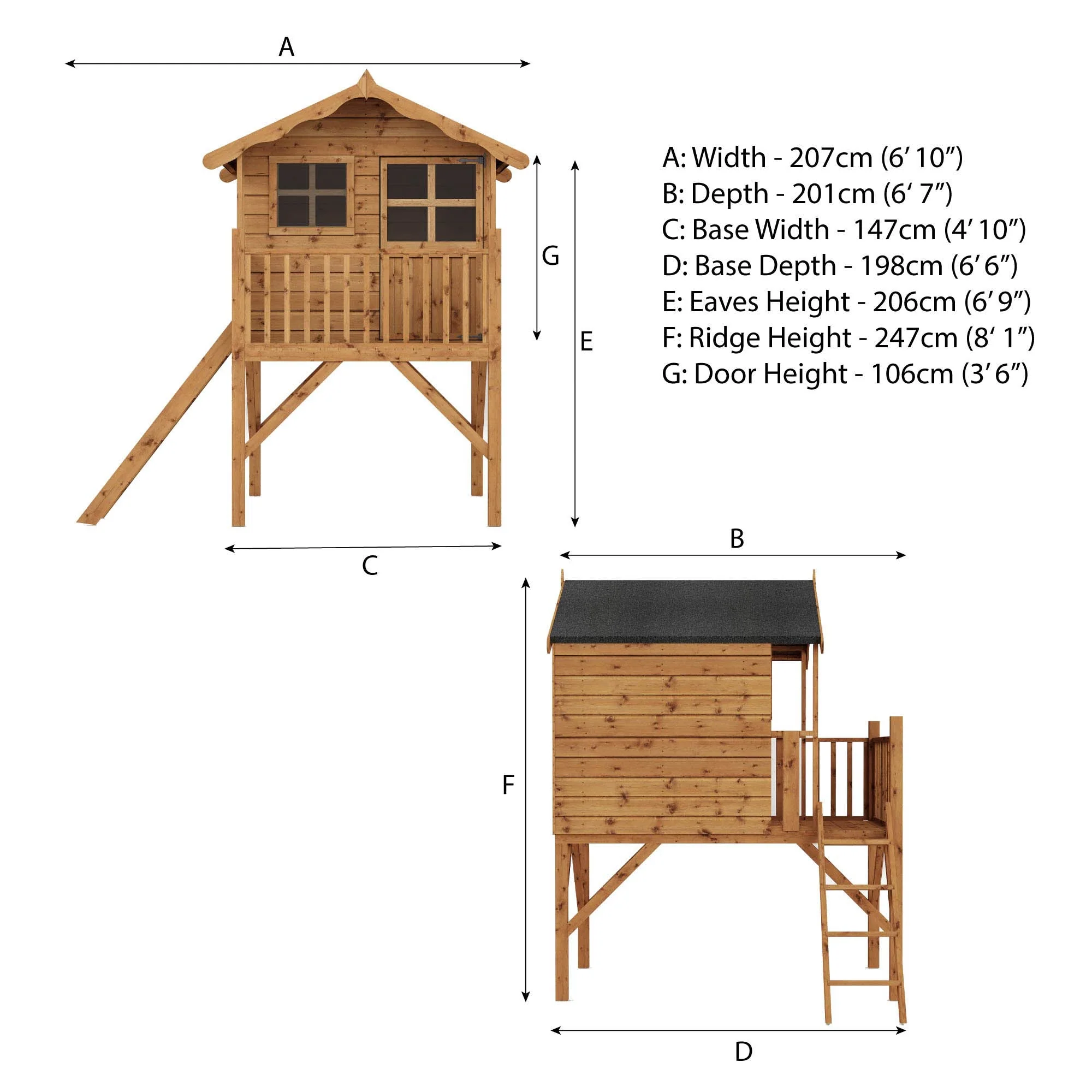 Poppy Tower Wooden Playhouse - Image 5