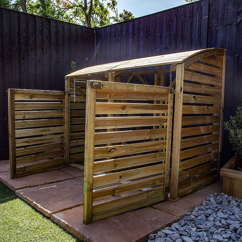 Pressure Treated Double Bin Store - Image 6