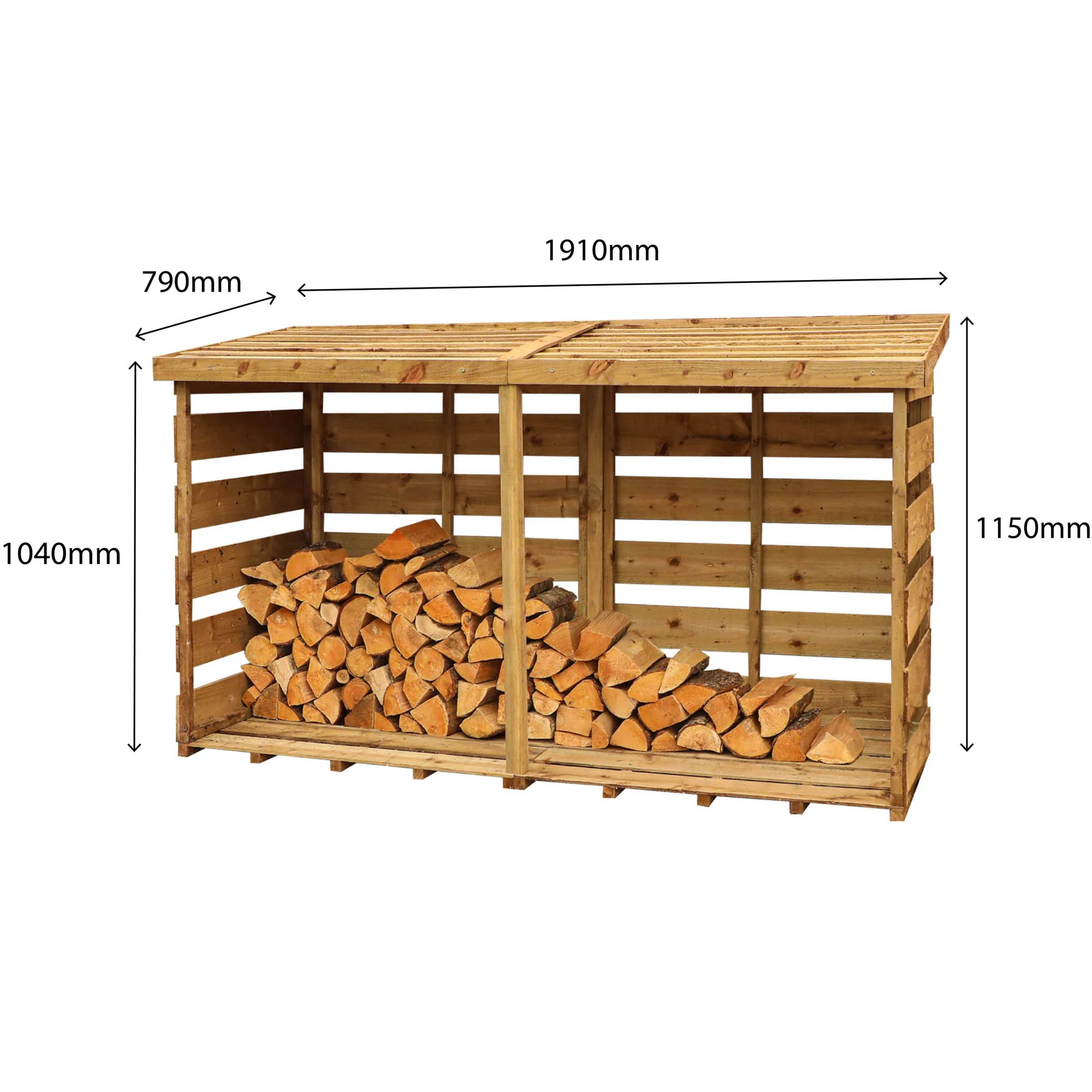 Pressure Treated Double Log Store - Image 5