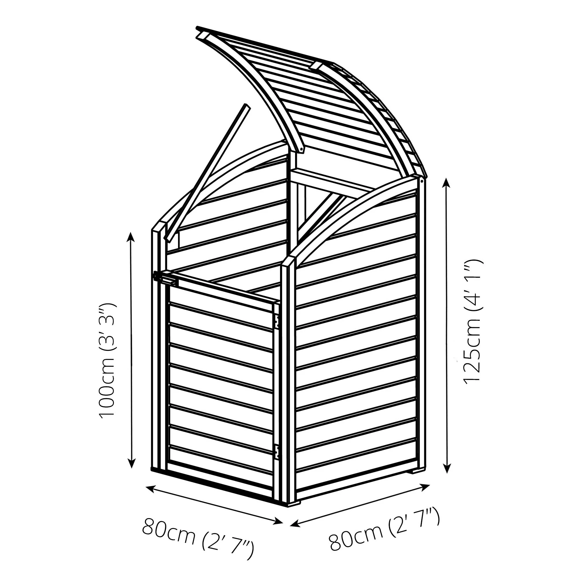 Pressure Treated Single Bin Store - Image 8