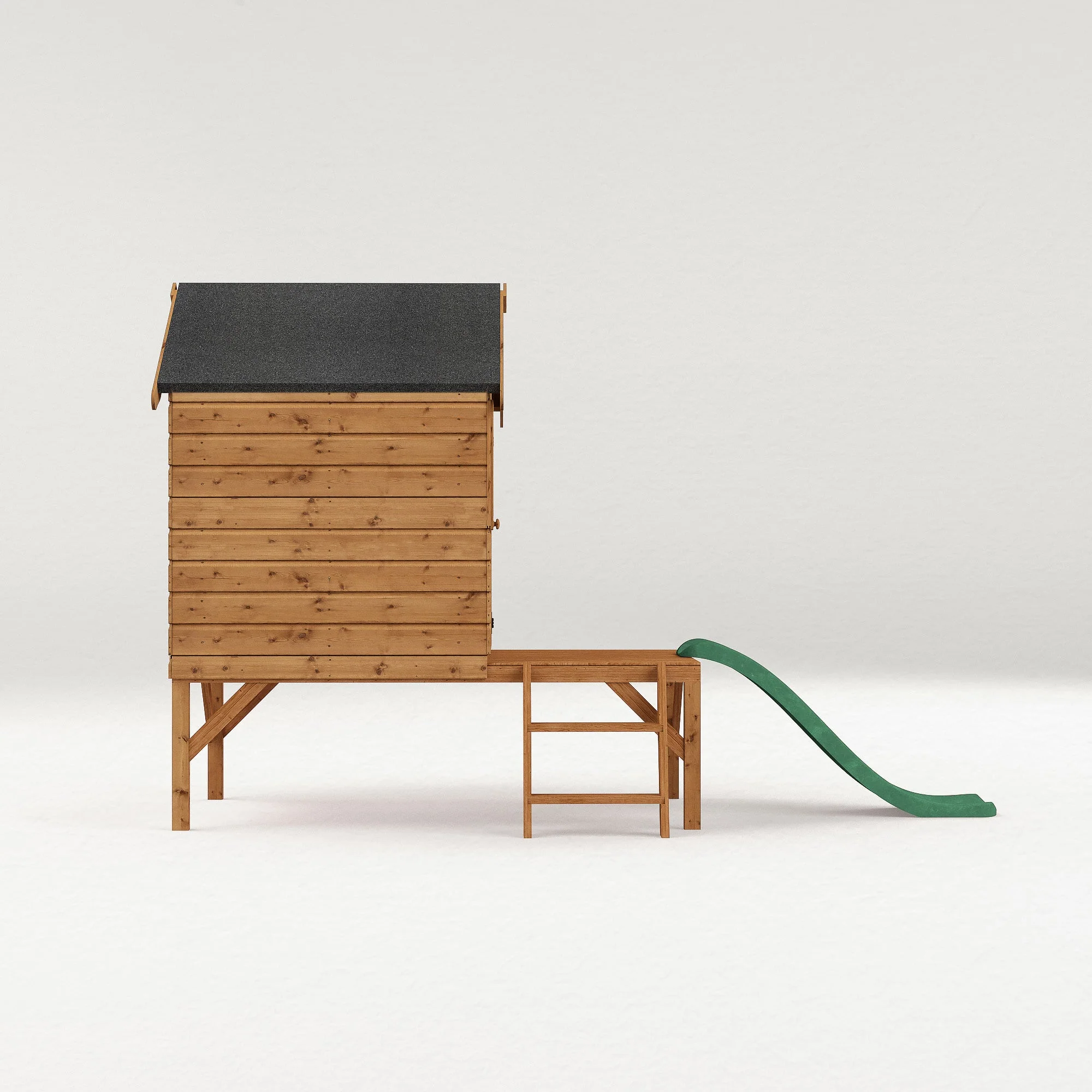 Snug Tower Wooden Playhouse with Slide - Image 4