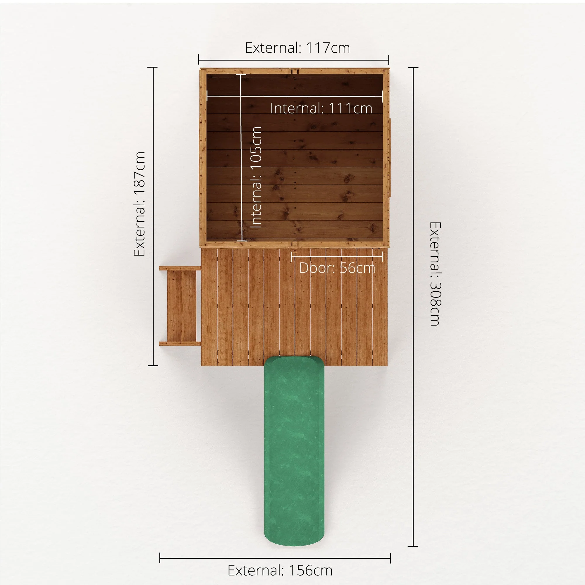 Snug Tower Wooden Playhouse with Slide - Image 6