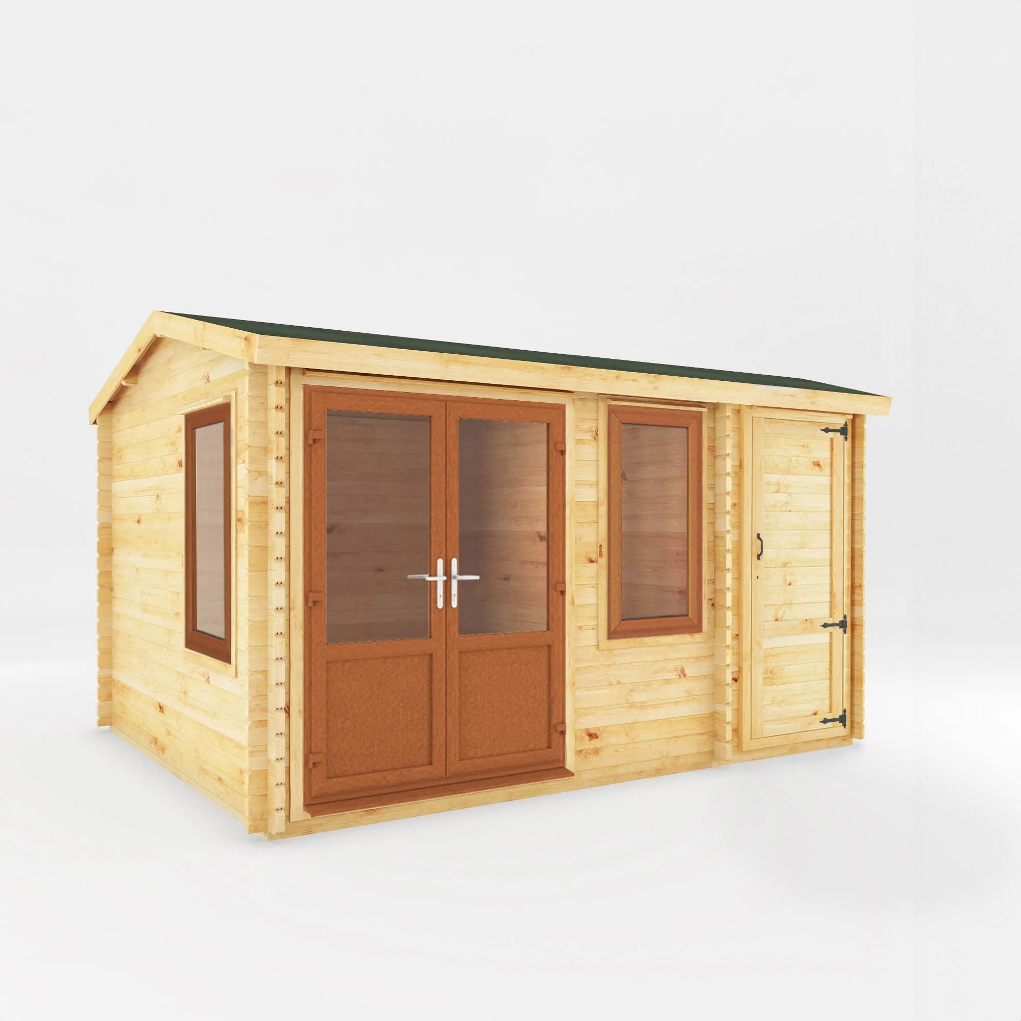 The Home Office Elite Log Cabin with Side Shed - Image 3
