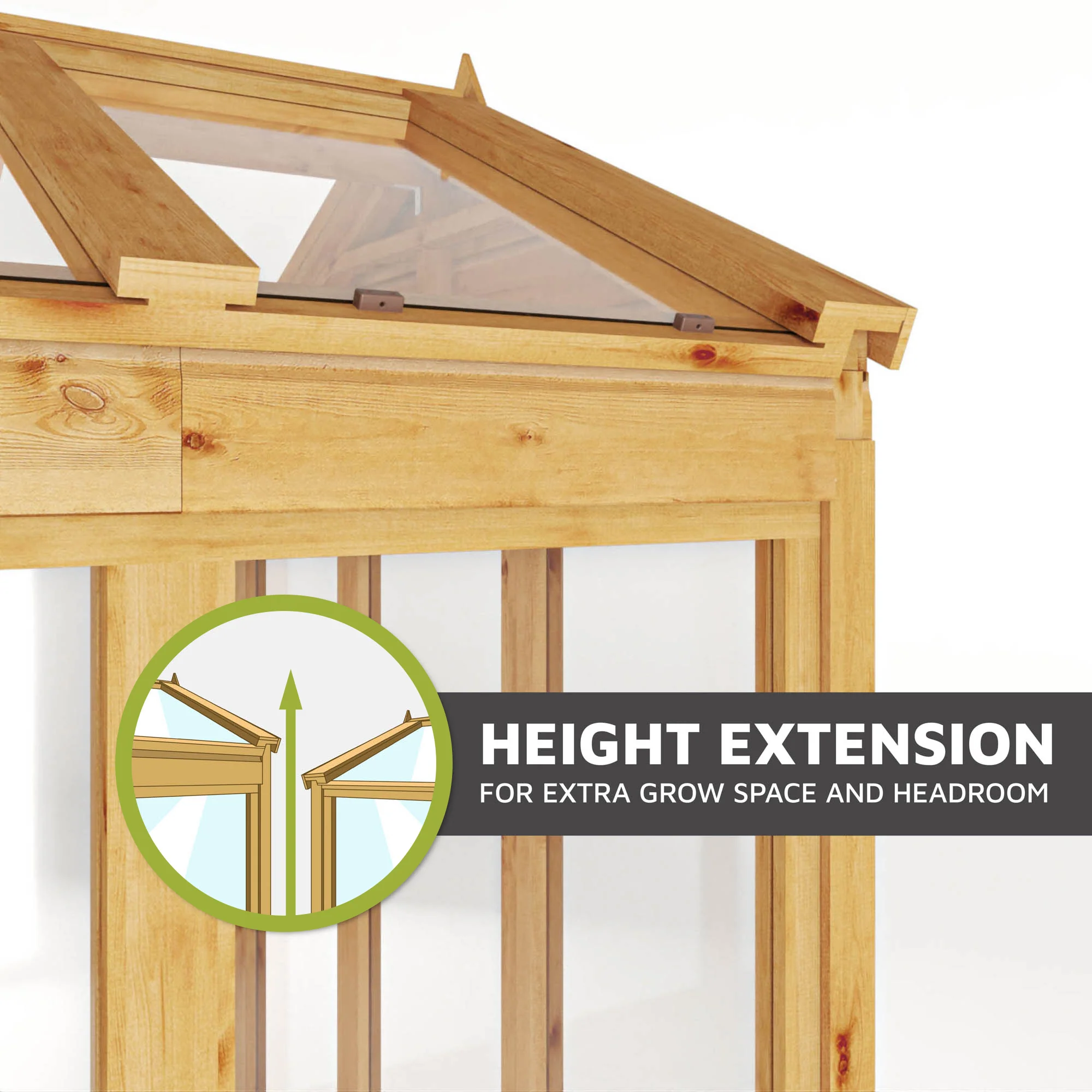 4 x 6 Woodsman Greenhouse Height Extension